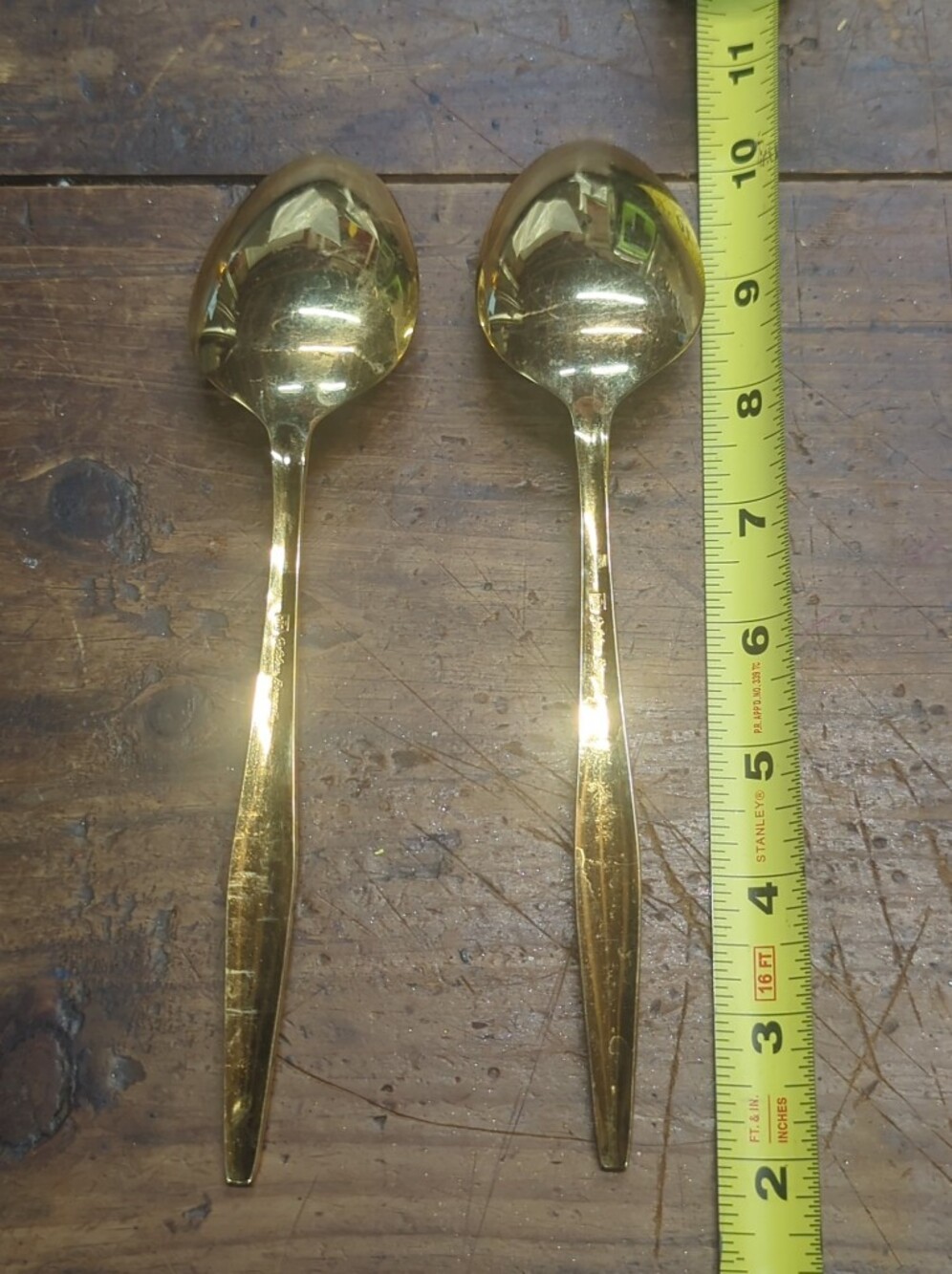 JH Golden Bouquet Gold-Tone Decorative Serving Spoons - Elegant Home Accents